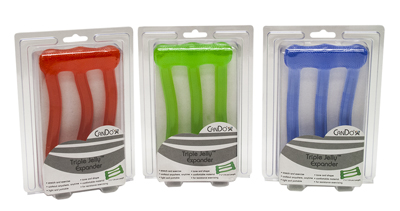 CanDo Jelly Expander Triple Exerciser - набір з 3 предметів (червоний, зелений, синій)