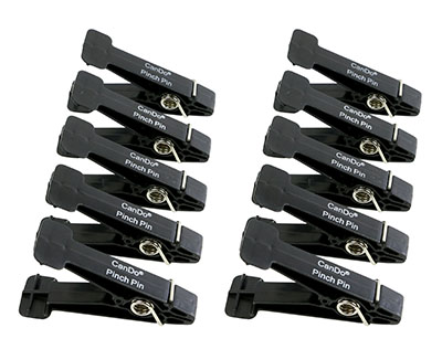 CanDo Graded Pinch Finger Exerciser, змінні щипкові шпильки, набір із 10 штук, чорний (X-Heavy)