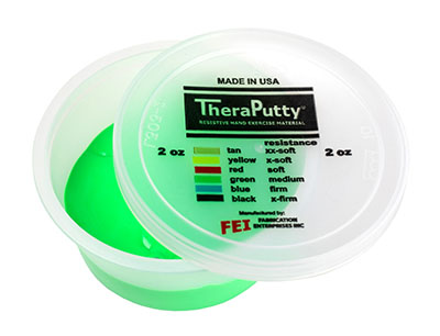 Антимікробний терапевтичний матеріал CanDo Antimicrobial Theraputty - 85 грам - зелений - Medium