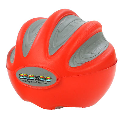 Ручний тренажер для рук CanDo Digi-Squeeze - великий - червоний, light