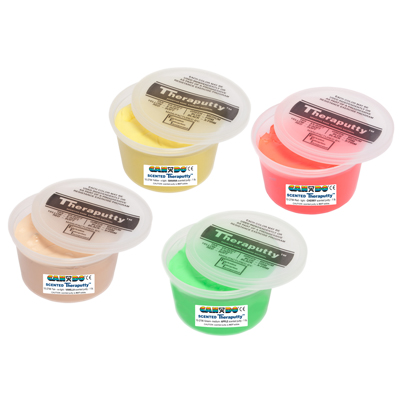 Матеріал для вправ Cando scented Theraputty, набір з чотирьох ароматів (ваніль, лимон, вишня, яблуко), по 453  грами кожний