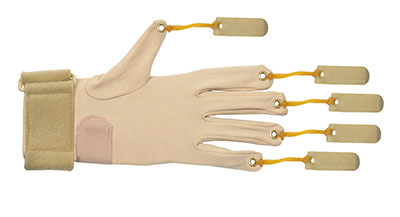 Рукавичка згинання пальців з великим пальцем CanDo Deluxe with Thumb Finger Flexion Glove, L/XL ліва