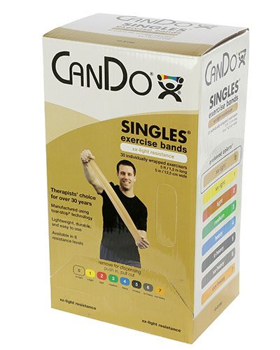 Ремінець CanDo Low Powder Exercise Band – в коробці,  довжиною  9,3 м – коричневий - xx-light