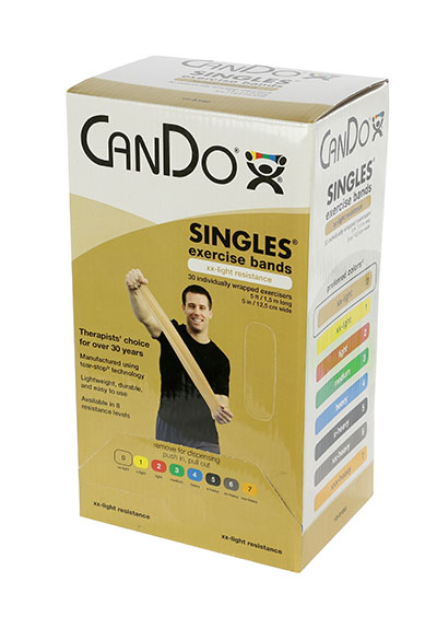 Ремінець CanDo Low Powder Exercise Band – в коробці,  довжиною  9,3 м – коричневий - xx-light