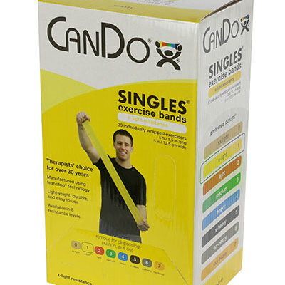 Ремінець CanDo Low Powder Exercise Band – в коробці, довжиною     9,3 м - жовтий - x-light