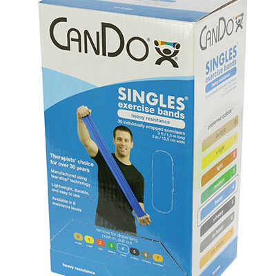 Ремінець CanDo Low Powder Exercise Band -  в коробці, довжиною     9,3 м - синій – heavy
