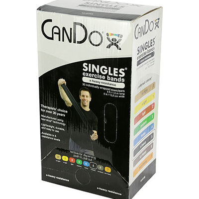Ремінець CanDo Low Powder Exercise Band – в коробці, довжиною    9,3 м - чорний - x-heavy