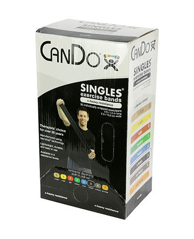 Ремінець CanDo Low Powder Exercise Band – в коробці, довжиною    9,3 м - чорний - x-heavy