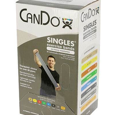 Ремінець CanDo Low Powder Exercise Band – в коробці, довжиною  9,3 м - silver - xx-heavy