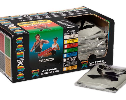 Тренажерний ремінець Cando, xx-heavy, сріблястий, 1,2 м, 40 шт.