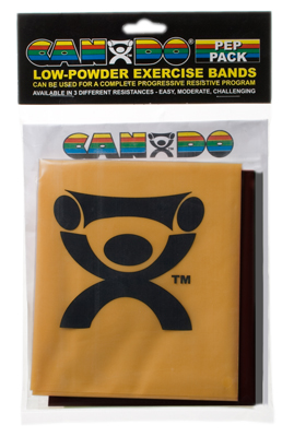 Набір для вправ Cando band PEP pack складний (чорний, срібний, золотий)