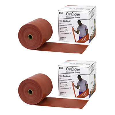Ремінець CanDo Low Powder Exercise Band - Twin-Pak - 91 м (2 рулони по 45,7 м) - червоний - light