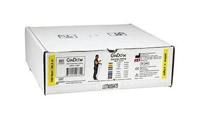 Тренажерна трубка Cando, жовта, дозаторний рулон 30,5 м, x-light - Зображення 2