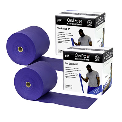 Ремінець без латексу CanDo Latex Free Exercise Band - 91,4 м            (2 рулони по 45,7 м) – синій - heavy