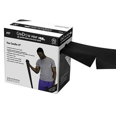 Ремінець без латексу CanDo Latex Free Exercise Band - 91,4 м  - чорний - x-heavy