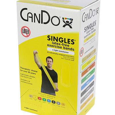 Ремінець без латексу CanDo Latex Free Exercise Band - коробка 9,3 м - жовтий - x-light