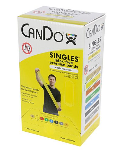 Ремінець без латексу CanDo Latex Free Exercise Band - коробка 9,3 м - жовтий - x-light