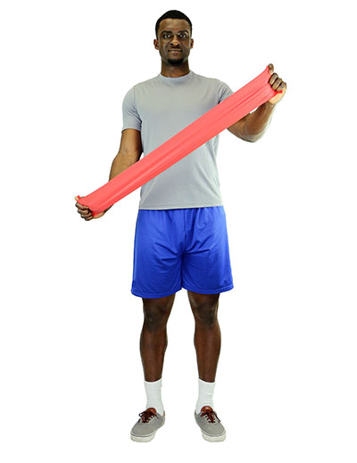 Ремінець без латексу CanDo Latex Free Exercise Band - коробка 9,3 м- червоний - light - Зображення 2