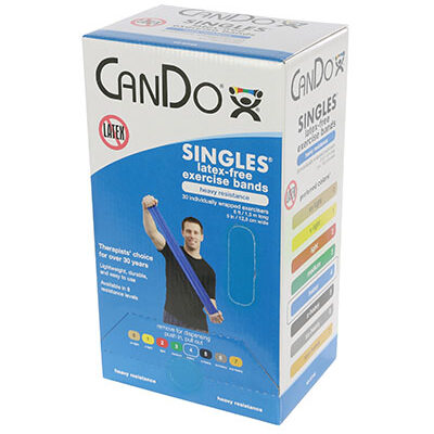 Ремінець без латексу CanDo Latex Free Exercise Band - коробка 9,3 м - синій - heavy