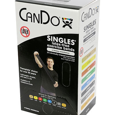 Ремінець без латексу CanDo Latex Free Exercise Band - коробка 9,3 м - чорний - x-heavy
