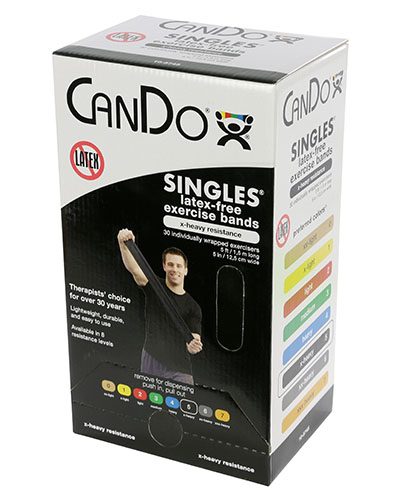 Ремінець без латексу CanDo Latex Free Exercise Band - коробка 9,3 м - чорний - x-heavy