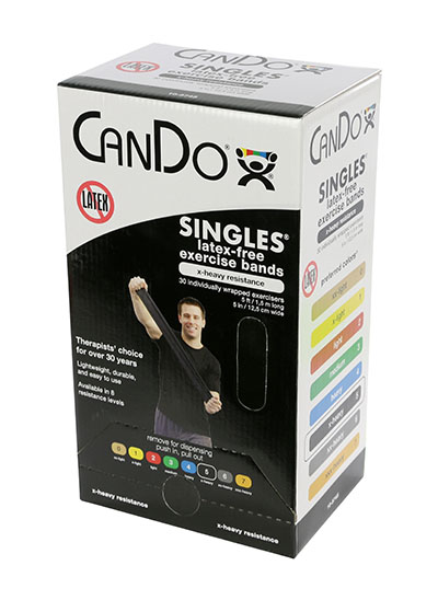 Ремінець без латексу CanDo Latex Free Exercise Band - коробка 9,3 м - чорний - x-heavy