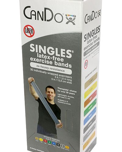 Ремінець без латексу CanDo Latex Free Exercise Band - коробка 9,3 м - срібло - xx-heavy