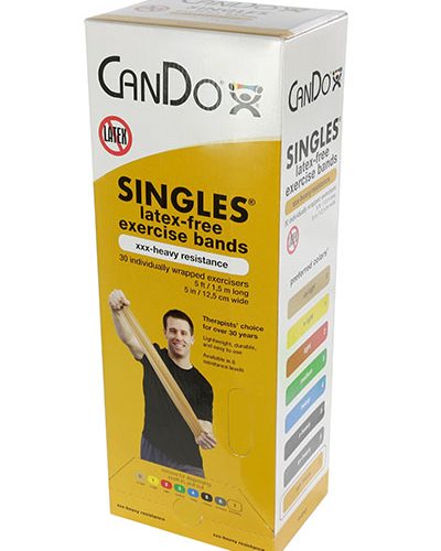 Ремінець без латексу CanDo Latex Free Exercise Band - коробка 9,3 м - золото - xxx-heavy