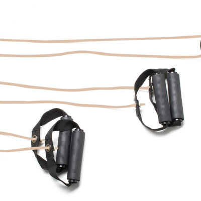 Тренажер CanDo Tubing with Handles Exerciser - набір для всього тіла з 3 предметів (45,5 см, 91 см, 122 см), коричневий, xx-light