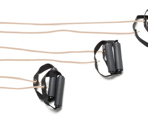 Тренажер CanDo Tubing with Handles Exerciser - набір для всього тіла з 3 предметів (45,5 см, 91 см, 122 см), коричневий, xx-light