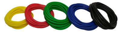 Тренажерна трубка Sup-R Tubing – без латексу – 7,6 м дозаторні рулони, набір із 5 предметів (по 1: жовтий, червоний, зелений, синій, чорний)