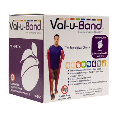 Стрічки опору Val-u-Band, рулон диспенсера, 45,7 м, слива, рівень 5/7, без латексу