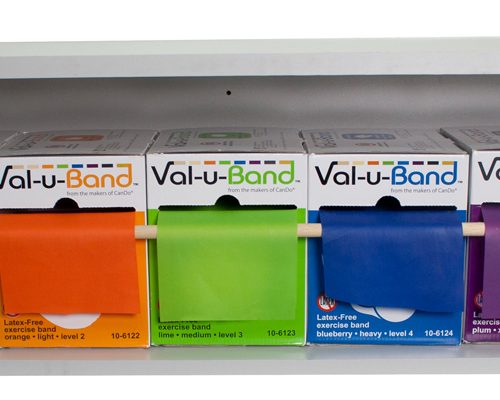 Стрічки опору Val-u-Band, рулон диспенсера, 45,7 м, набір із 5 предметів, підставка для диспенсера в комплекті, без латексу
