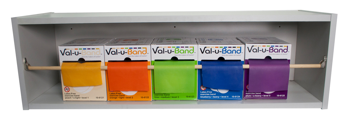 Стрічки опору Val-u-Band, рулон диспенсера, 45,7 м, набір із 5 предметів, підставка для диспенсера в комплекті, без латексу
