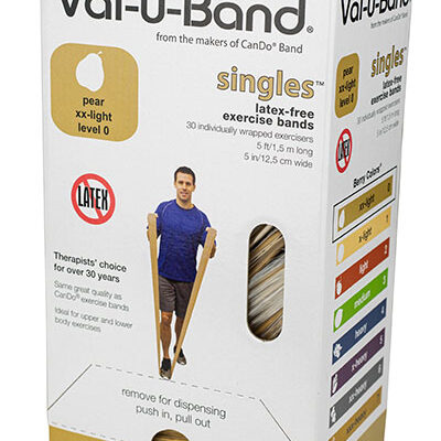 Еспандер для реабілітації Val-u-Band, попередньо вирізаний, 1,5 м, груша, рівень 0/7, коробка 30 штук, без латексу
