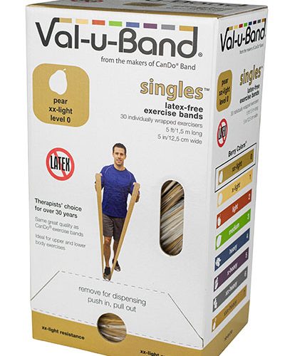 Стрічки опору Val-u-Band, попередньо вирізана стрічка, 1,5 м, груша, рівень 0/7, коробка 30 штук, без латексу