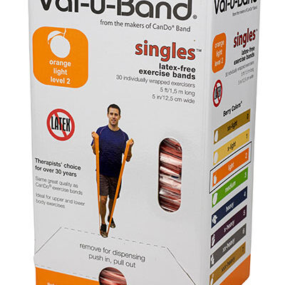Еспандер для реабілітації Val-u-Band, попередньо вирізаний, 1,5 м, помаранч, рівень 2/7, коробка 30 штук, без латексу