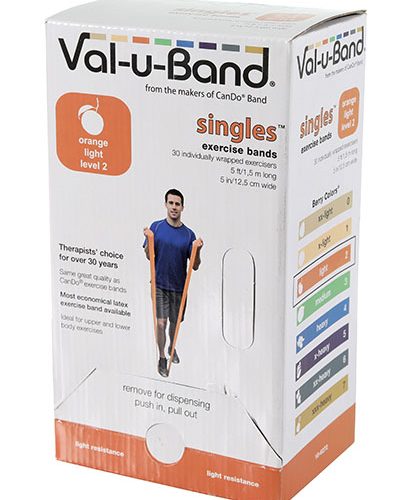 Смуги опору Val-u-Band, попередньо вирізана стрічка, 1,5 м, помаранч, рівень 2/7, коробка 30 штук, містить латекс