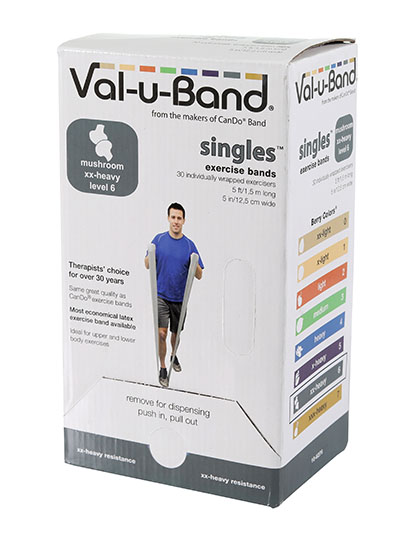 Смуги опору Val-u-Band, попередньо вирізана стрічка, 1,5 м, гриб, рівень 6/7, коробка 30 шт., містить латекс
