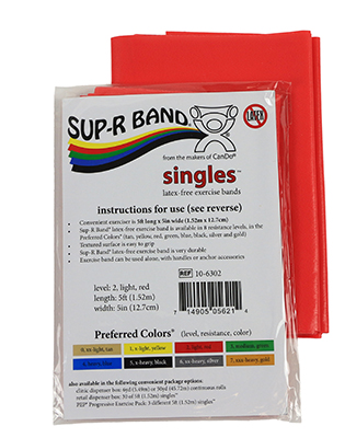 Ремінець Sup-R Band Latex Free Exercise Band - 1,5 м, червоний - light