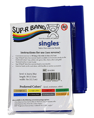 Ремінець Sup-R Band Latex Free Exercise Band - 1,5 м, синій - важкий