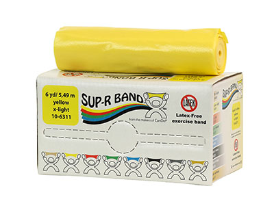Ремінець Sup-R Band Latex Free Exercise Band - рулон 5,5 м - жовтий - x-light