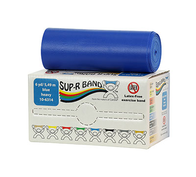 Ремінець Sup-R Band Latex Free Exercise Band - рулон 5,5 м - синій - heavy