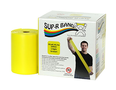 Ремінець Sup-R Band Latex Free Exercise Band - рулон 45,7 м - жовтий - x-light