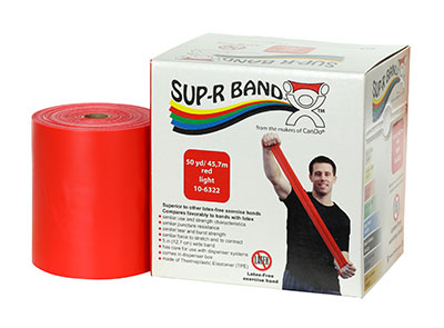 Ремінець Sup-R Band Latex Free Exercise Band - рулон 45,7 м - червоний - light