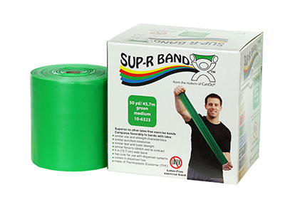 Ремінець Sup-R Band Latex Free Exercise Band - рулон 45,7 м - зелений - medium