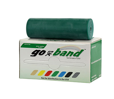 Тренажерний ремінець Go-Band Low Powder - рулон 5,5 м - зелений - medium