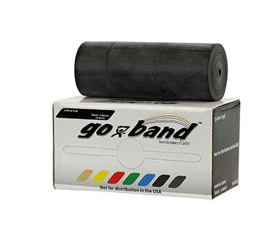 Тренажерний ремінець Go-Band Low Powder - рулон 5,5 м - чорний - x-heavy
