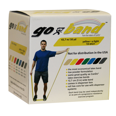 Тренажерний ремінець Go-Band Low Powder - рулон 45,7 м - жовтий - x-light