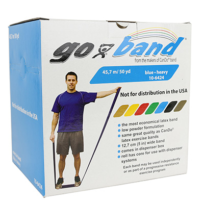 Тренажерний ремінець Go-Band Low Powder - рулон 45,7 м - синій - heavy